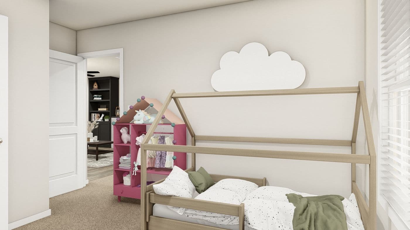 The ING521F NOBLE               GW Bedroom. This Manufactured Mobile Home features 3 bedrooms and 2 baths.
