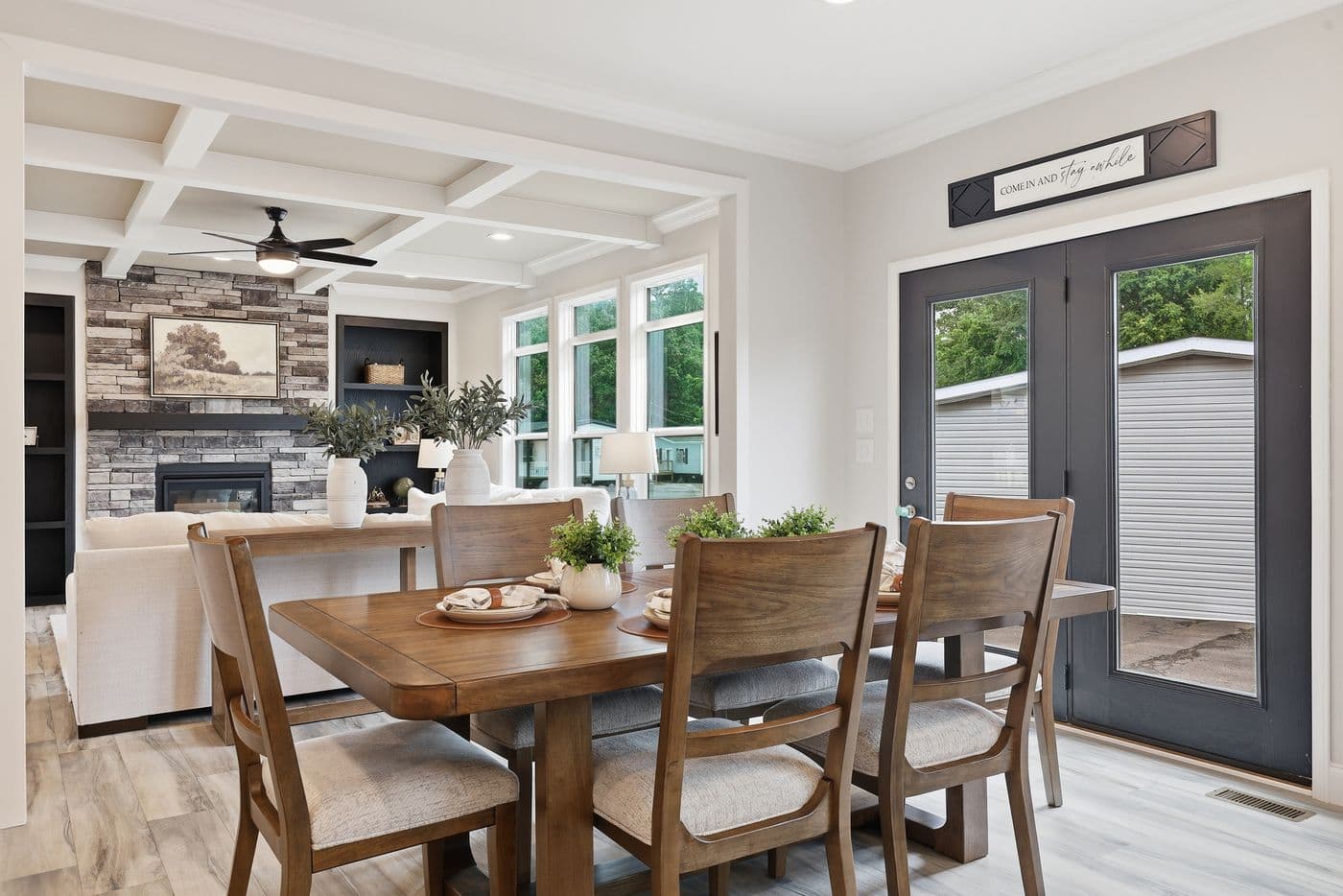 The THE SUMMIT Dining Area. This Manufactured Mobile Home features 3 bedrooms and 2 baths.