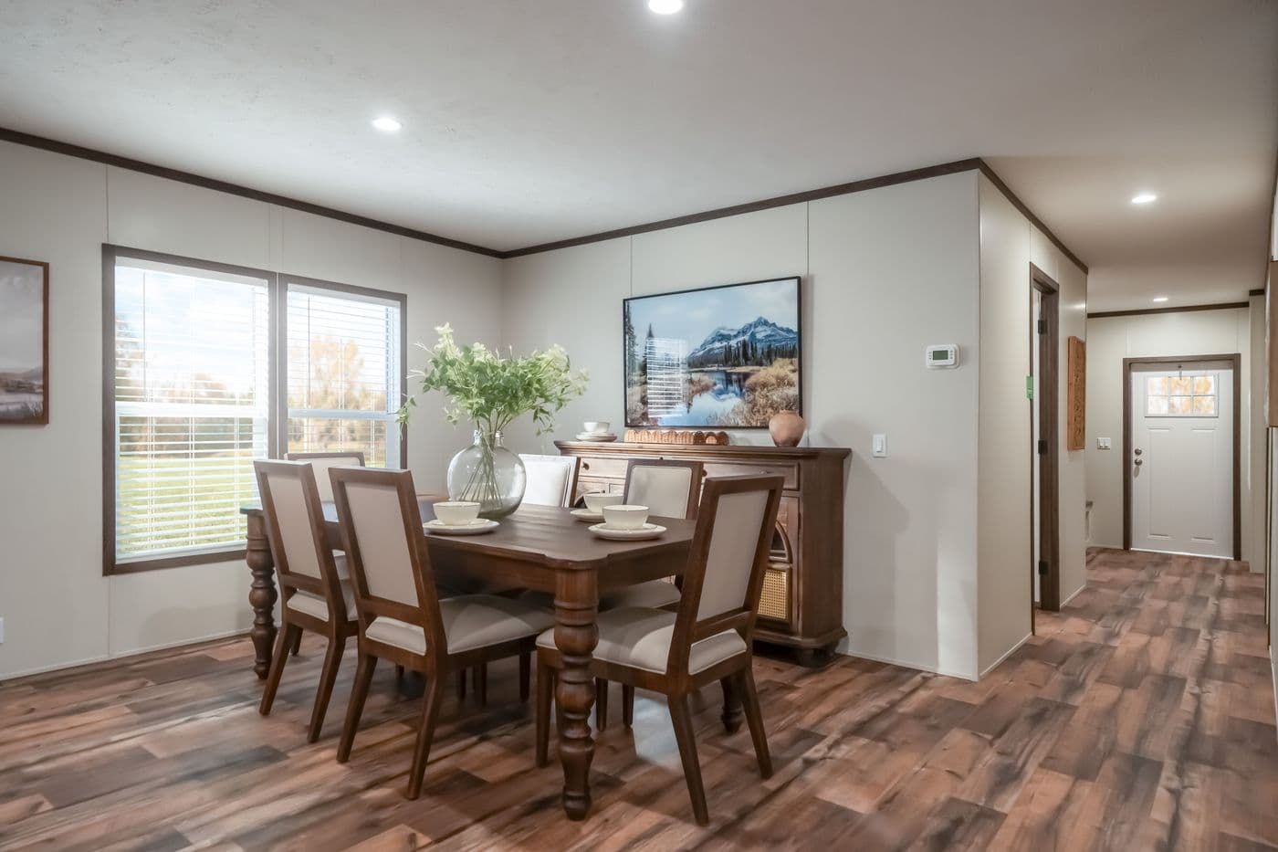 The MOUNTAIN VIEW Dining Area. This Manufactured Mobile Home features 3 bedrooms and 2 baths.