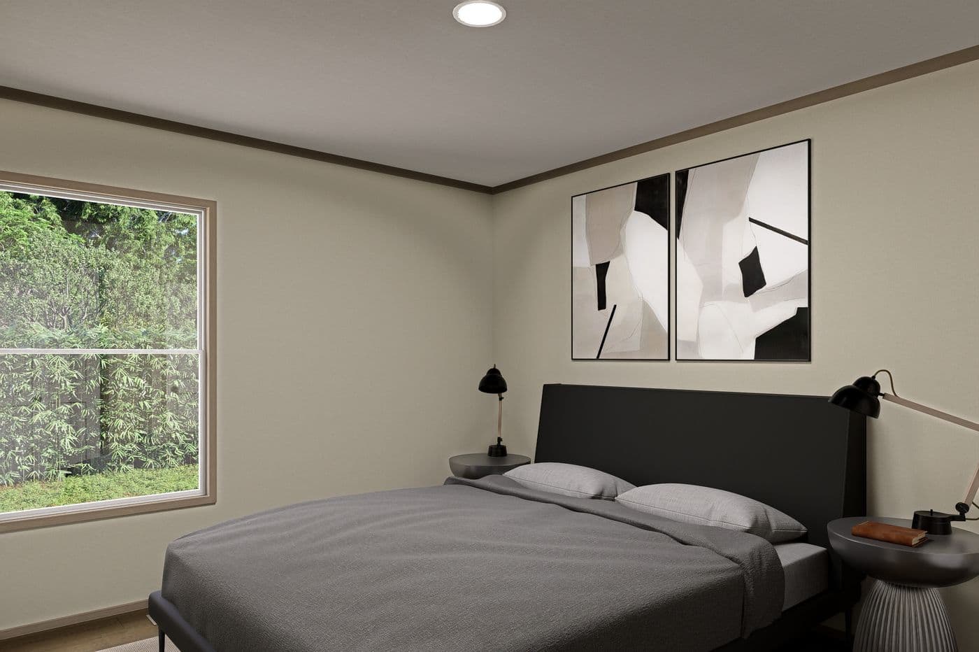 The SUMMIT Guest Bedroom. This Manufactured Mobile Home features 4 bedrooms and 3 baths.