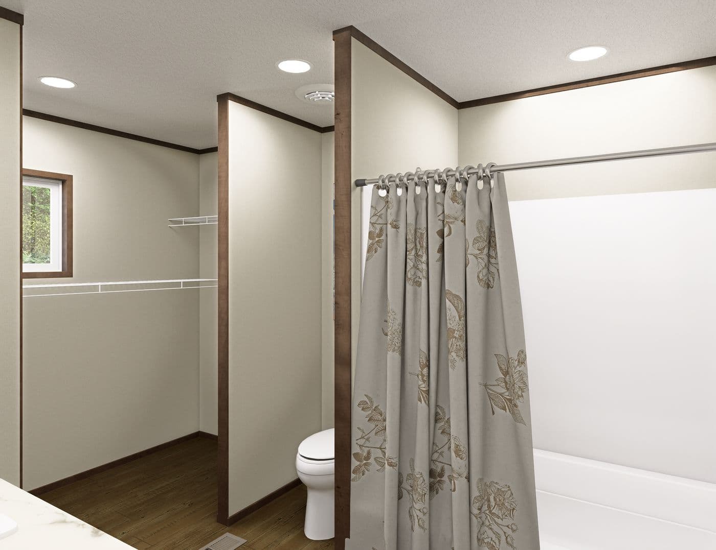 The RIO Primary Bathroom. This Manufactured Mobile Home features 3 bedrooms and 2 baths.