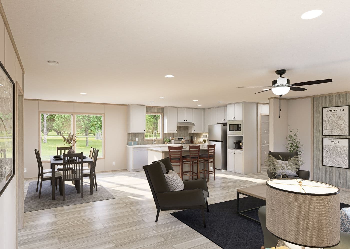 The THE MOUNTAINEER 76 Foyer. This Manufactured Mobile Home features 4 bedrooms and 2 baths.