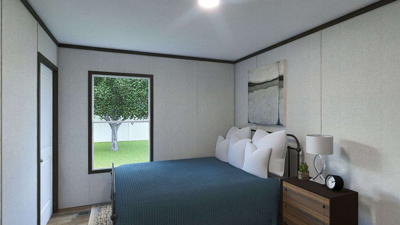 The AMBITION Bedroom. This Manufactured Mobile Home features 4 bedrooms and 2 baths.