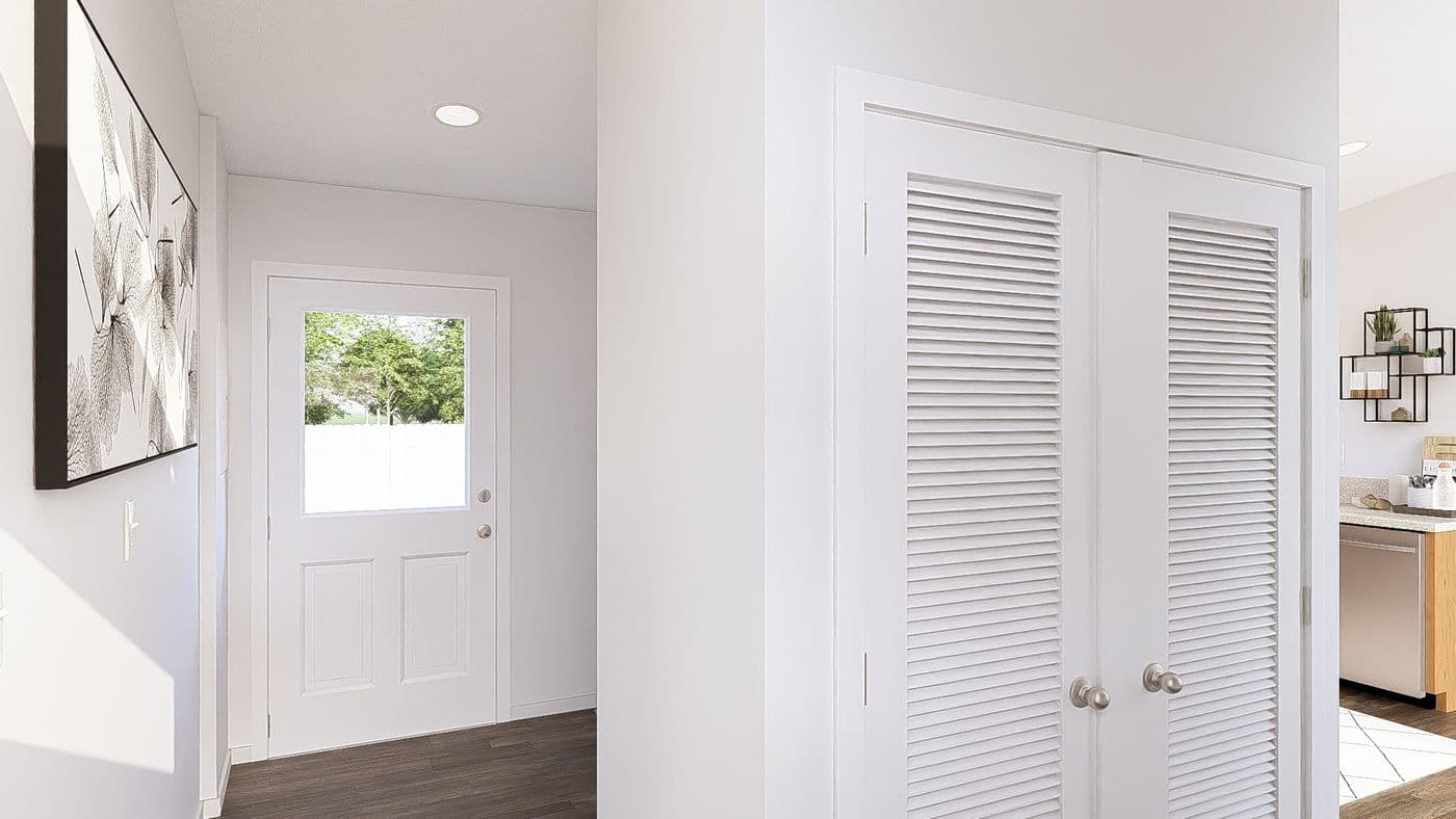 The DRM601M 60'              DREAM Utility Room. This Manufactured Mobile Home features 1 bedroom and 2 baths.