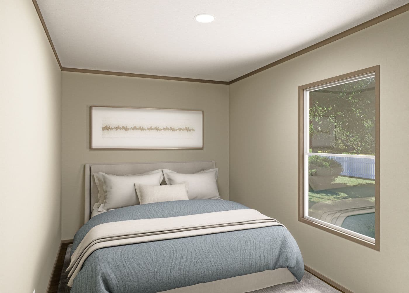 The CLARK Bedroom. This Manufactured Mobile Home features 3 bedrooms and 2 baths.