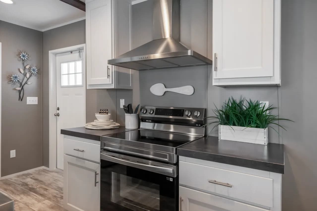 The LIBERTY Kitchen. This Manufactured Mobile Home features 3 bedrooms and 2 baths.