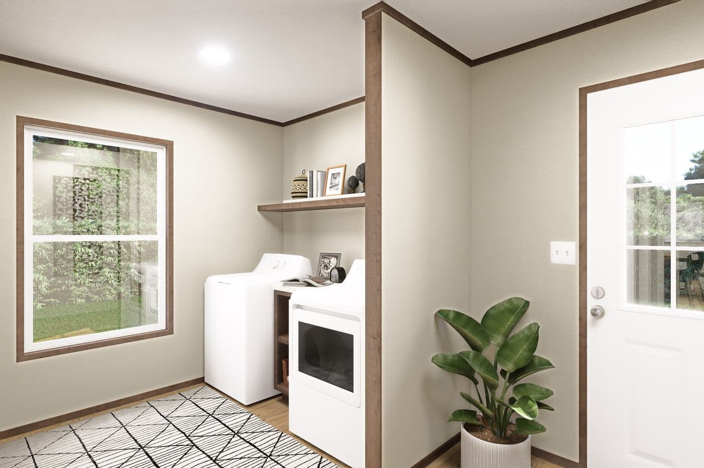 The EXPLORER Utility Room. This Manufactured Mobile Home features 3 bedrooms and 2 baths.