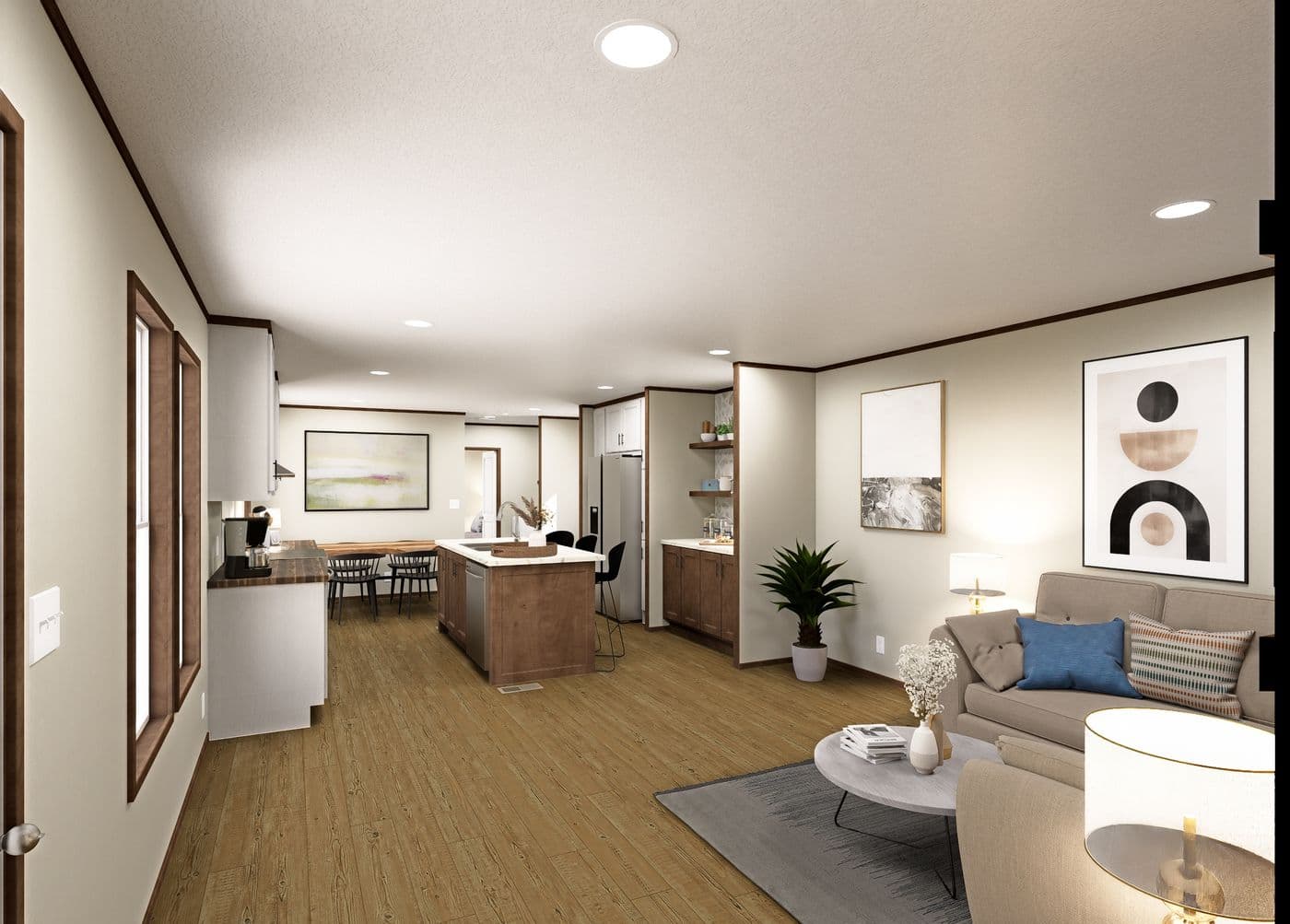 The HUDSON Foyer. This Manufactured Mobile Home features 3 bedrooms and 2 baths.