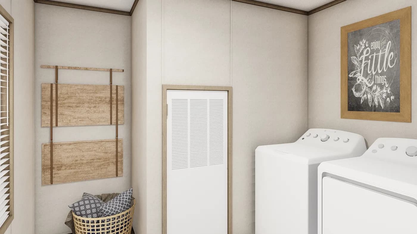 The THE SOUTHERN FARMHOUSE Utility Room. This Manufactured Mobile Home features 3 bedrooms and 2 baths.