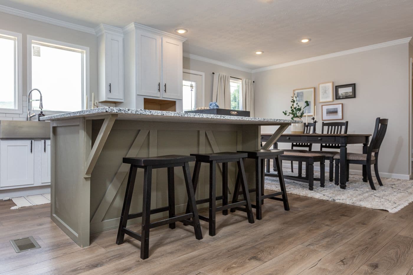 The HAWTHORNE Kitchen. This Manufactured Mobile Home features 3 bedrooms and 2 baths.