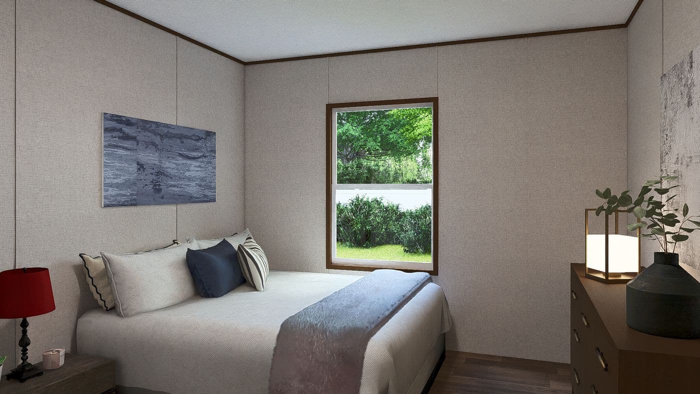 The SYCAMORE Bedroom. This Manufactured Mobile Home features 4 bedrooms and 2 baths.