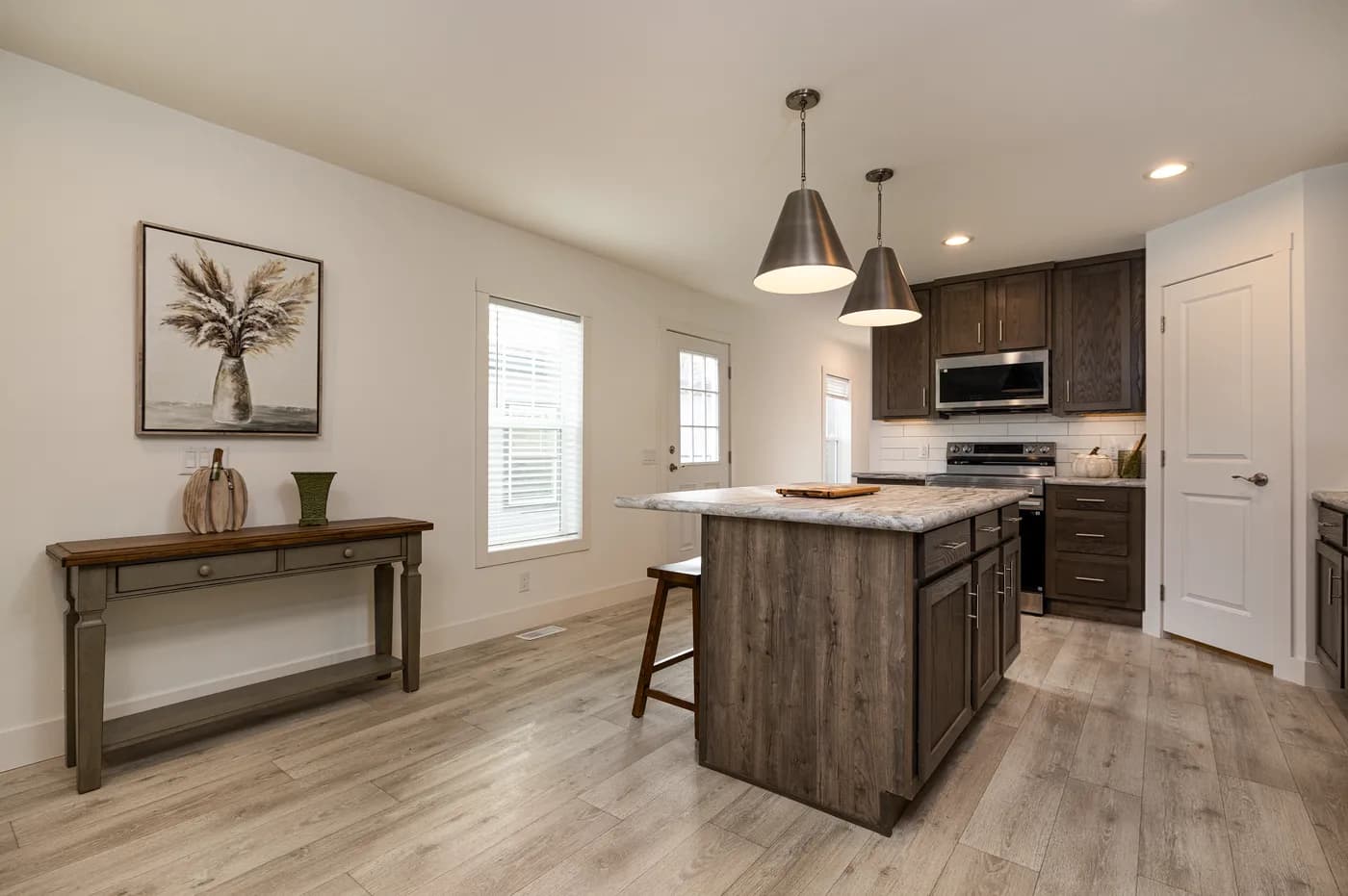 The RAMSEY 217-1 Kitchen. This Manufactured Mobile Home features 3 bedrooms and 2 baths.