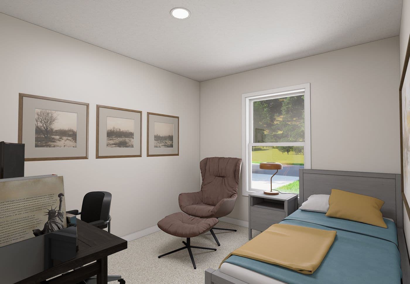 The 5019 IMAGINE Guest Bedroom. This Manufactured Mobile Home features 3 bedrooms and 2 baths.