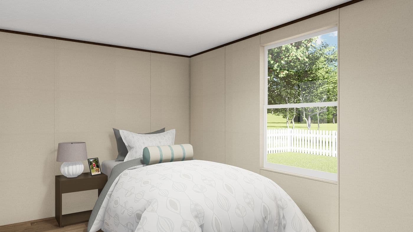 The DELIGHT Exterior. This Manufactured Mobile Home features 2 bedrooms and 2 baths.
