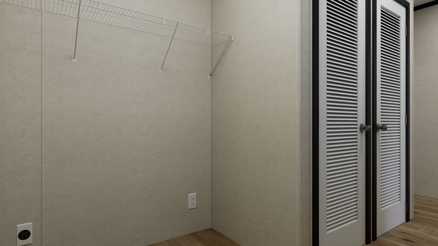 The 7016-CC01 CORNERSTONE 70 Utility Room. This Manufactured Mobile Home features 3 bedrooms and 2 baths.