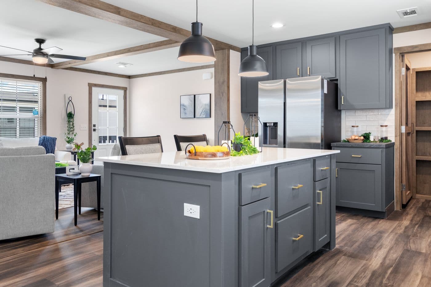 The FARM 4 FLEX Kitchen. This Manufactured Mobile Home features 4 bedrooms and 3 baths.