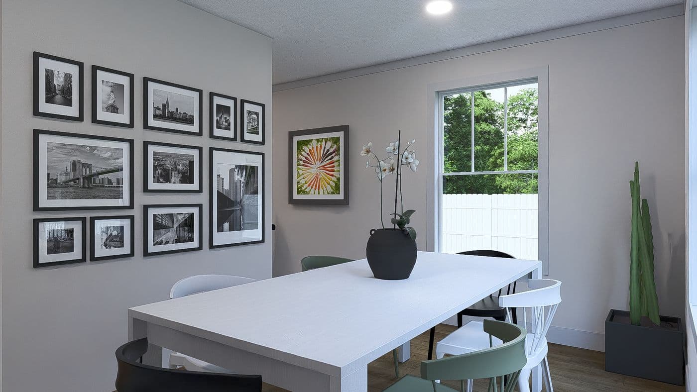 The STAYIN' ALIVE Dining Room. This Manufactured Mobile Home features 3 bedrooms and 2 baths.