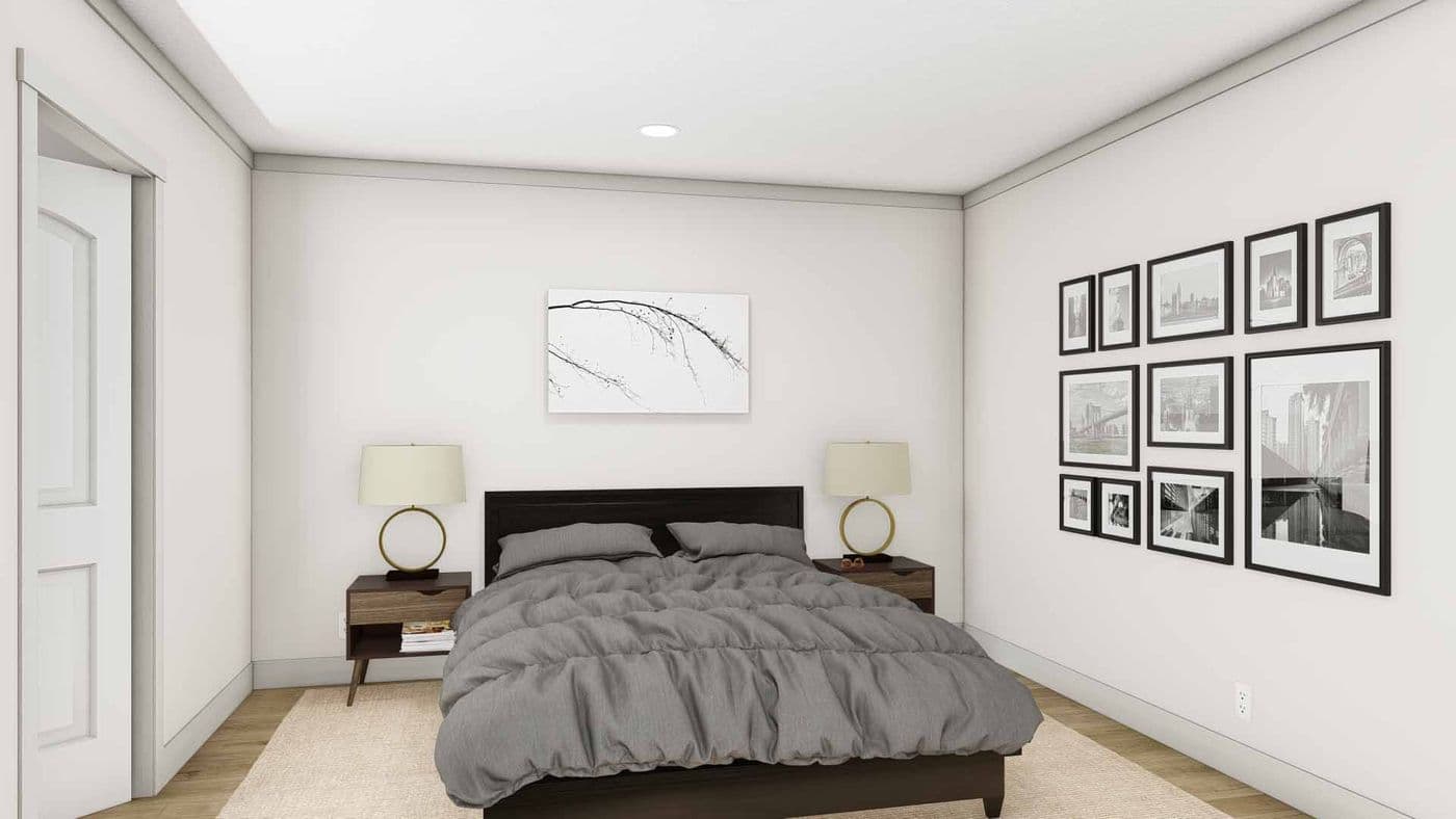 The SOLSBURY HILL Primary Bedroom. This Manufactured Mobile Home features 3 bedrooms and 2 baths.