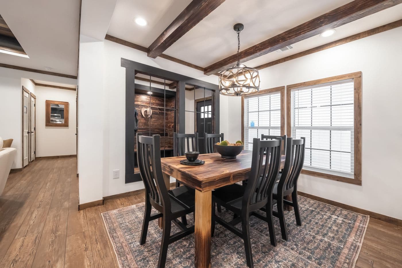The THE MILL HOUSE Dining Area. This Manufactured Mobile Home features 3 bedrooms and 2 baths.