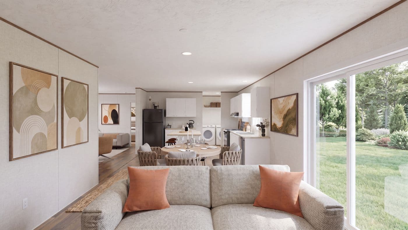 The OAK Den. This Manufactured Mobile Home features 4 bedrooms and 2 baths.