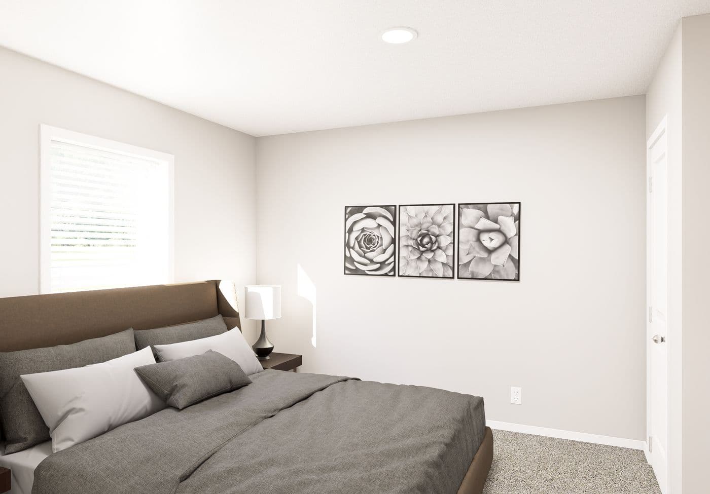 The SLE 681F Bedroom. This Manufactured Mobile Home features 4 bedrooms and 2 baths.