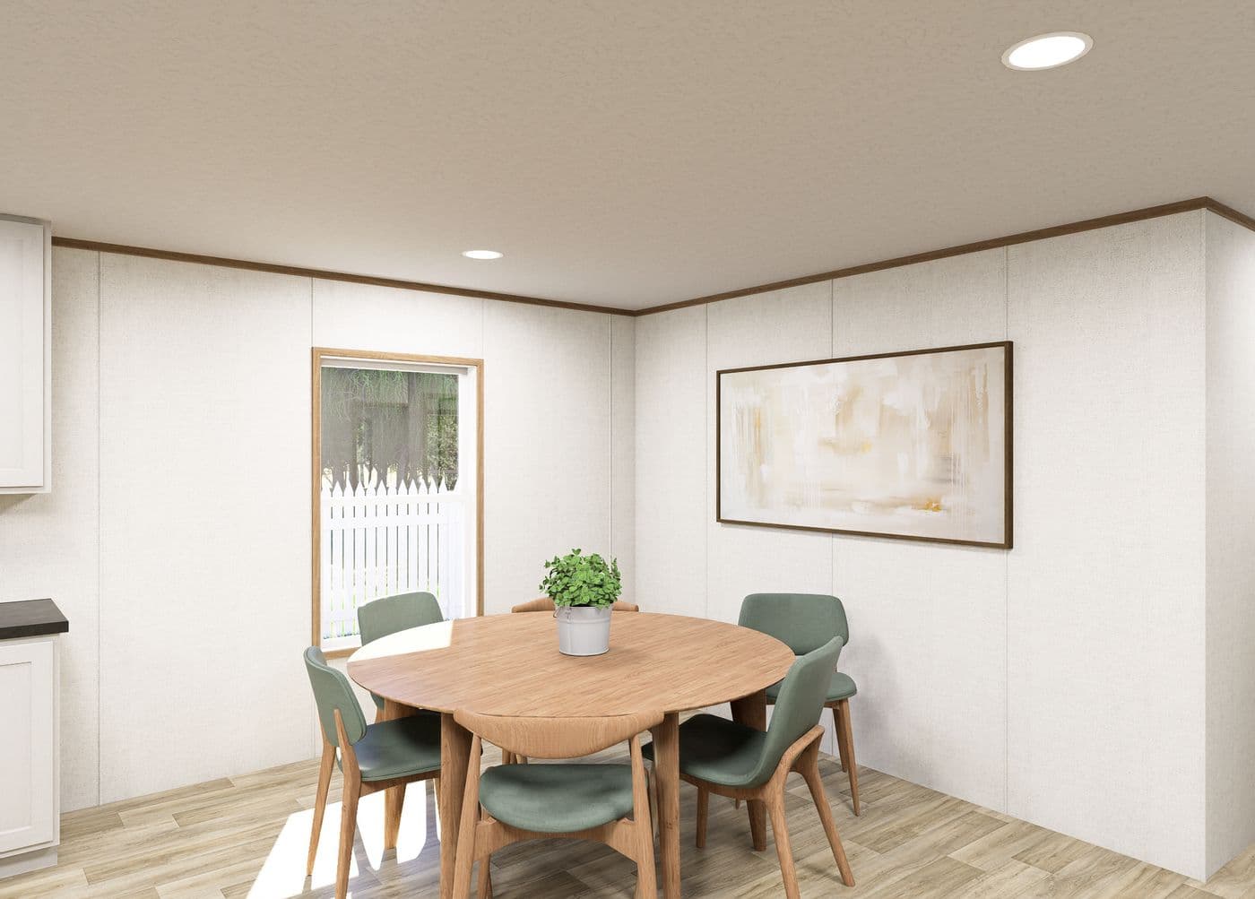 The HARBOR Dining Area. This Manufactured Mobile Home features 3 bedrooms and 2 baths.