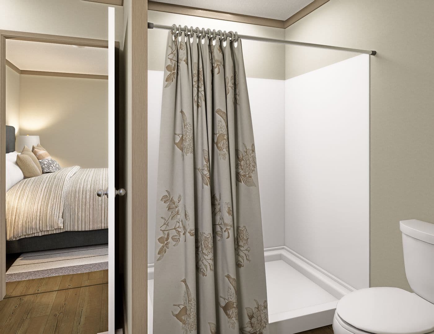 The SYDNEY Primary Bathroom. This Manufactured Mobile Home features 3 bedrooms and 2 baths.