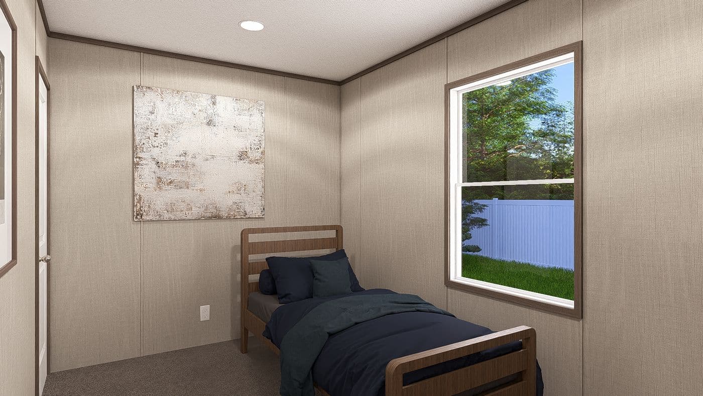 The LEGEND 14X66 Bedroom. This Manufactured Mobile Home features 3 bedrooms and 2 baths.