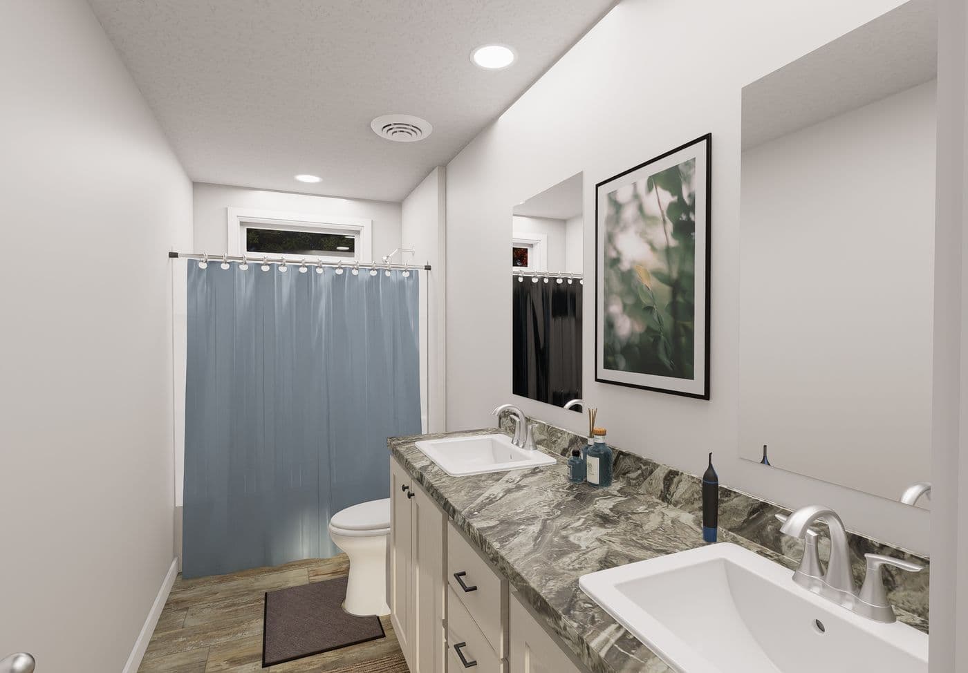 The 5030 IMAGINE Primary Bathroom. This Manufactured Mobile Home features 2 bedrooms and 2 baths.