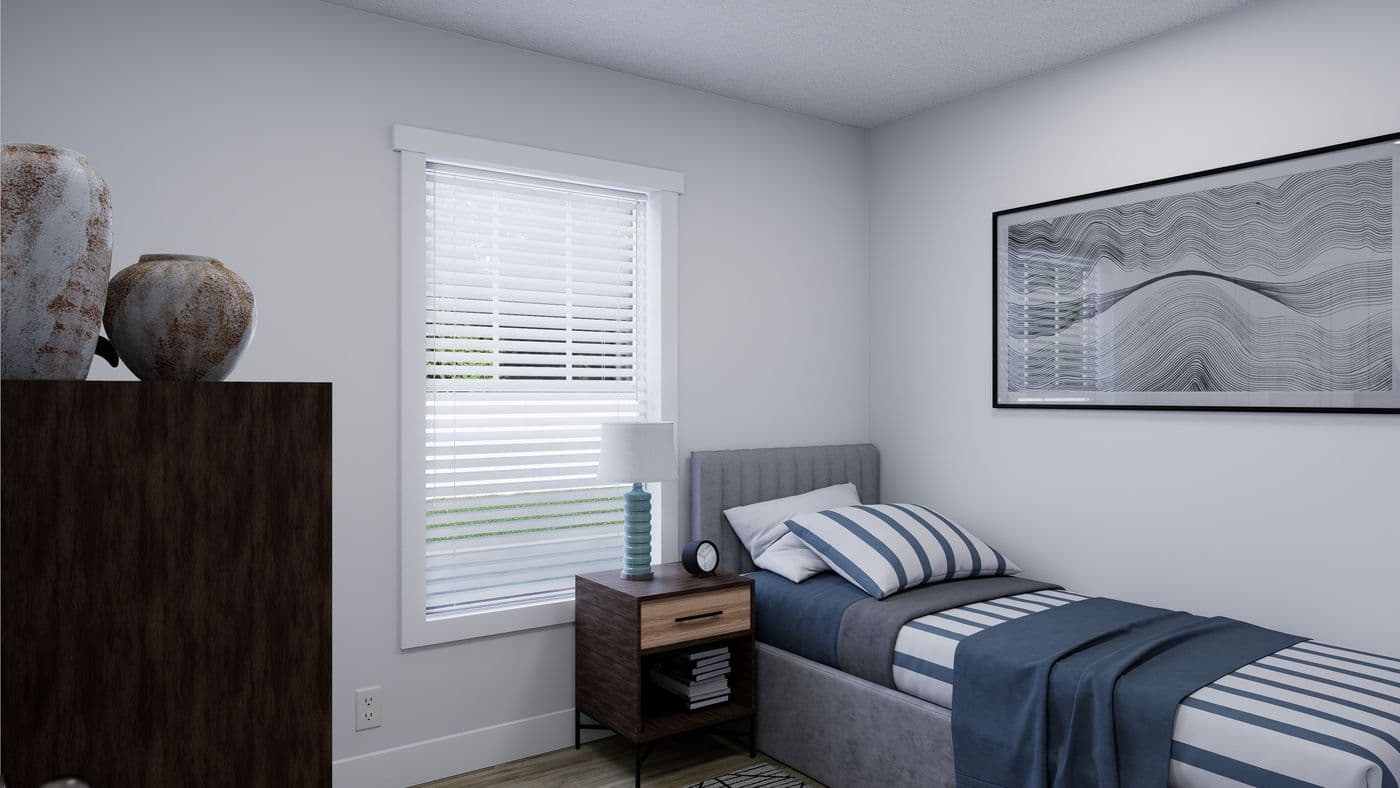 The RIGHT CHOICE 75 Bedroom. This Manufactured Mobile Home features 4 bedrooms and 2 baths.