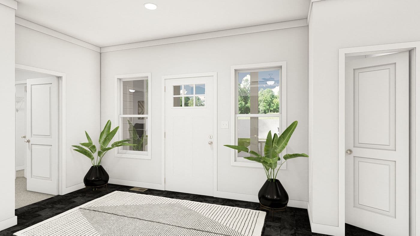 The ING621K TAMARACK            GW Foyer. This Manufactured Mobile Home features 3 bedrooms and 2 baths.