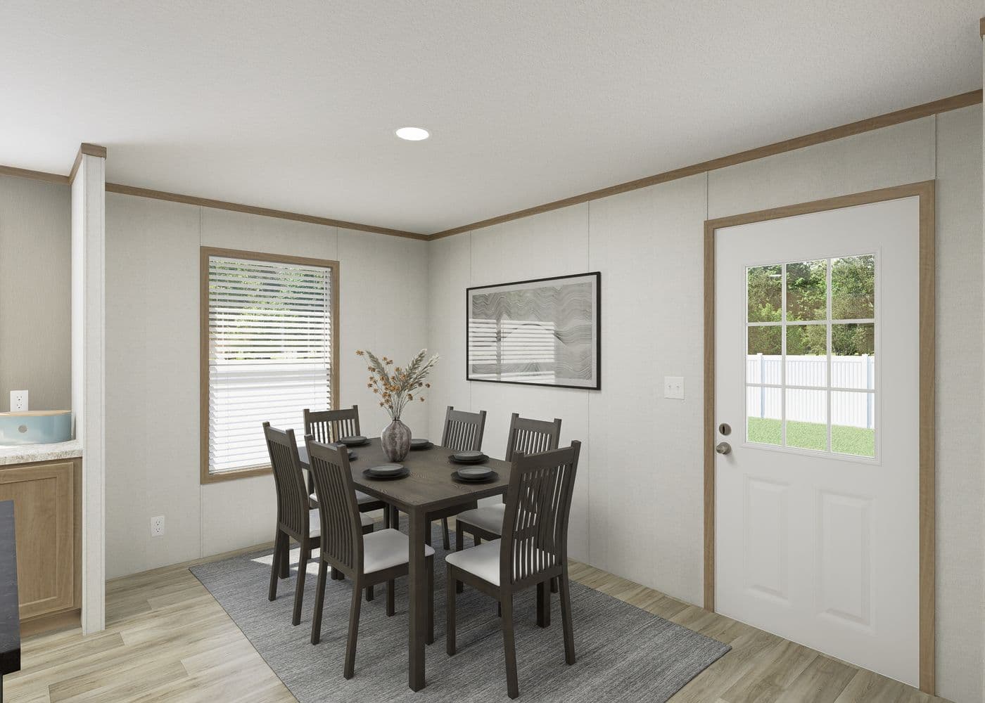 The THE RESERVE 52 Dining Area. This Manufactured Mobile Home features 3 bedrooms and 2 baths.