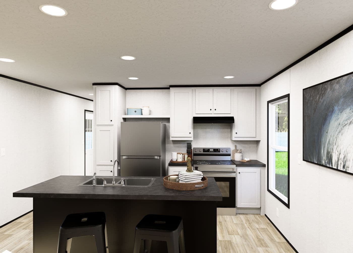 The LUMEN Kitchen. This Manufactured Mobile Home features 3 bedrooms and 2 baths.