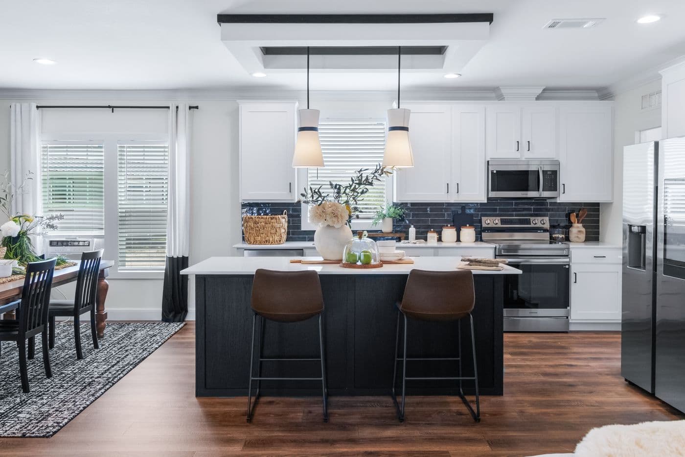 The THE IRON PEAK Kitchen. This Manufactured Mobile Home features 4 bedrooms and 2 baths.