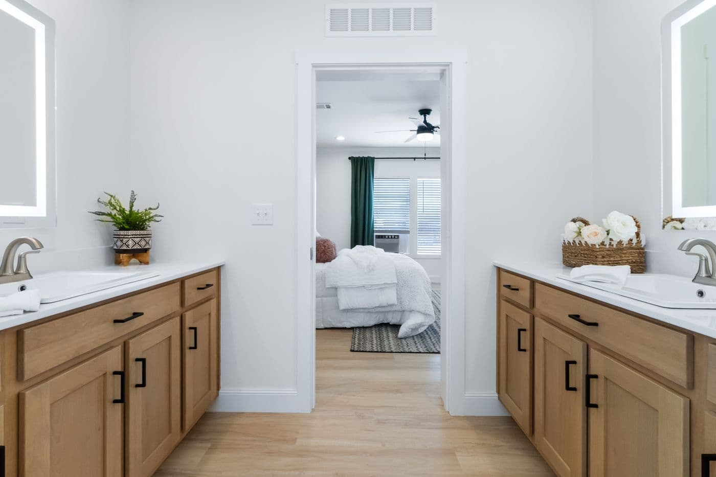 The THE FLORENCE Primary Bathroom. This Manufactured Mobile Home features 3 bedrooms and 2.5 baths.