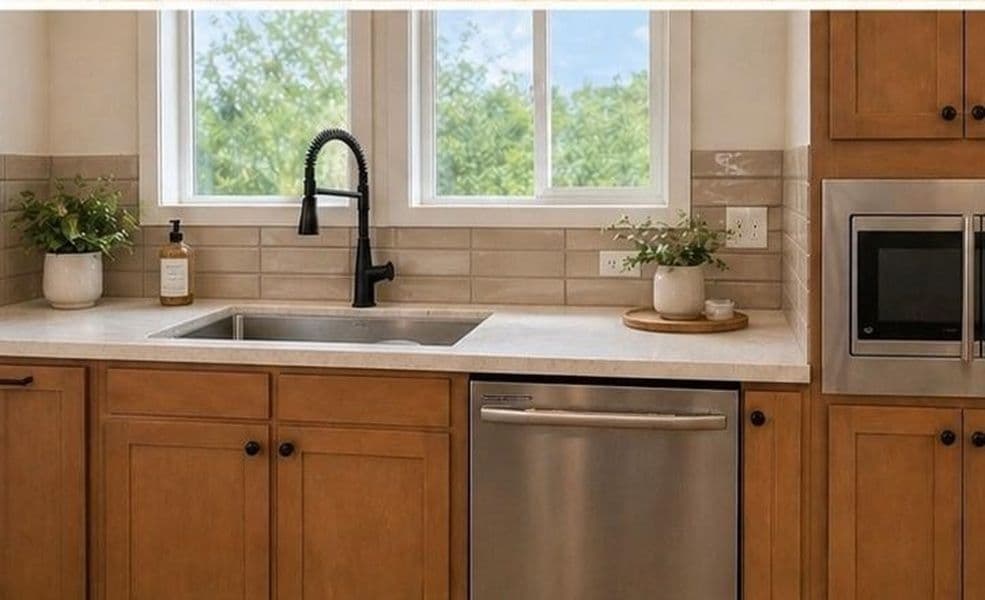 The ANNIVERSARY 2848 Kitchen. This Manufactured Mobile Home features 3 bedrooms and 2 baths.