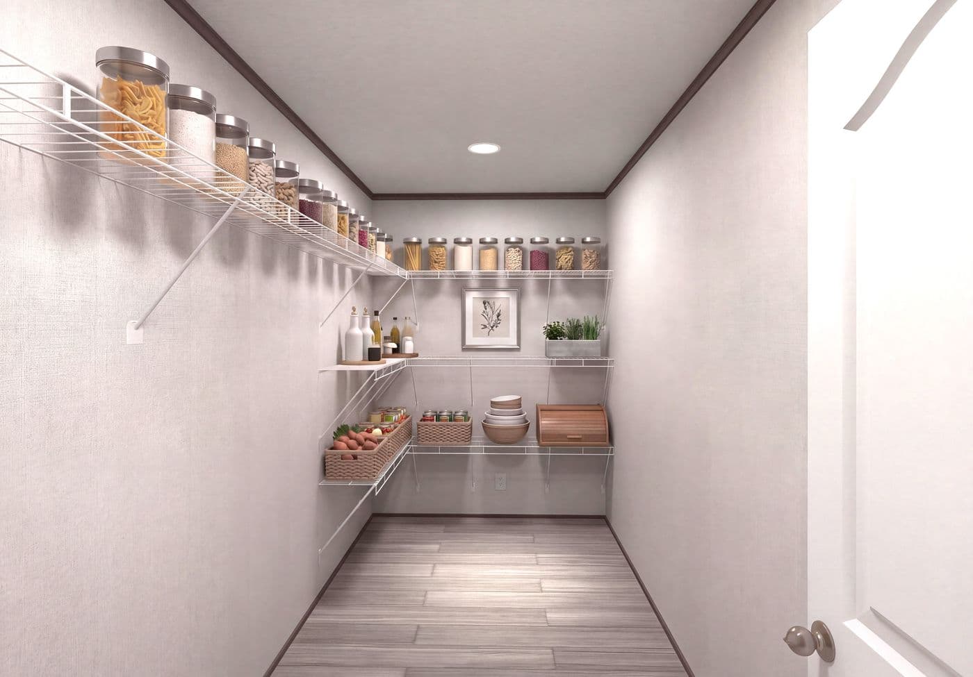 The THE MOUNTAINEER 64 Pantry. This Manufactured Mobile Home features 3 bedrooms and 2 baths.