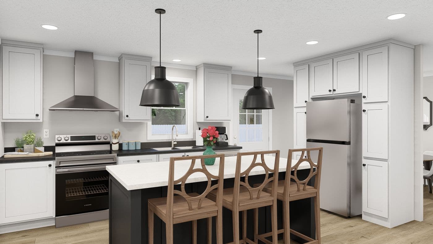 The BROWN EYED GIRL Kitchen. This Manufactured Mobile Home features 4 bedrooms and 2 baths.