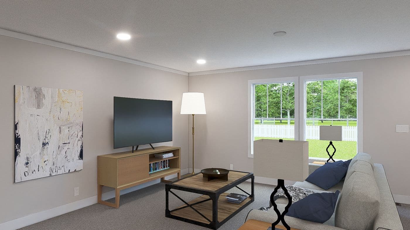 The HEY JUDE Living Room. This Manufactured Mobile Home features 4 bedrooms and 2 baths.