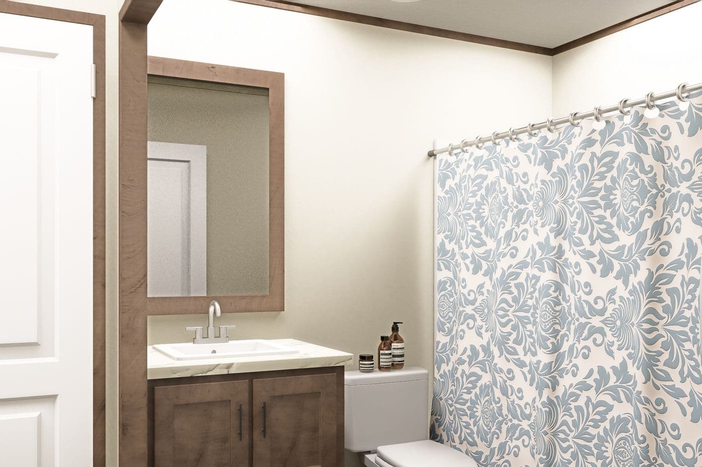 The TIDE Guest Bathroom. This Manufactured Mobile Home features 2 bedrooms and 2 baths.