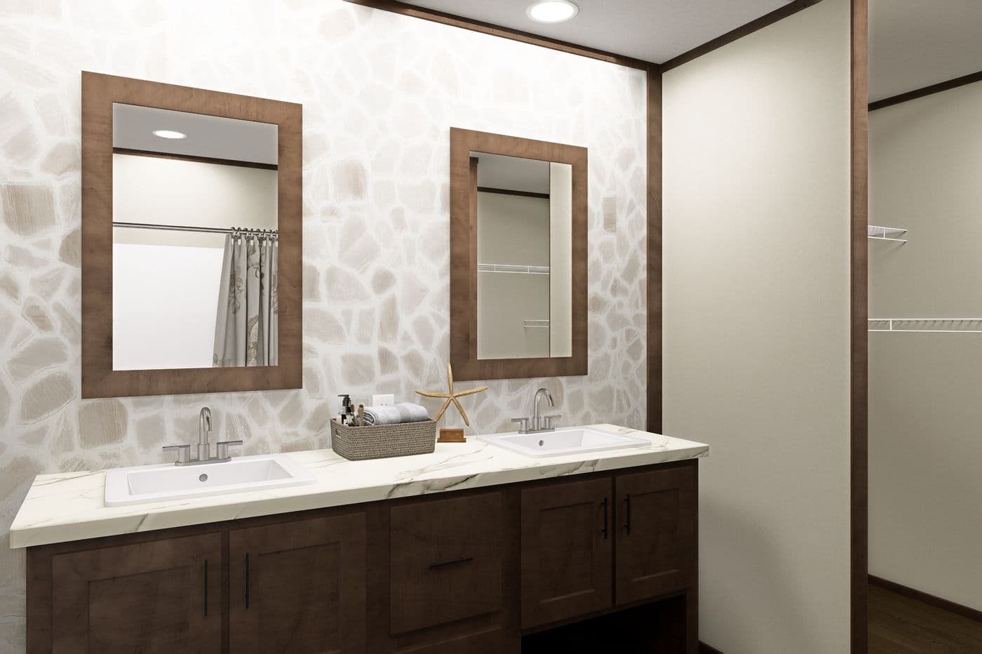 The EXPEDITION Primary Bedroom. This Manufactured Mobile Home features 4 bedrooms and 2 baths.