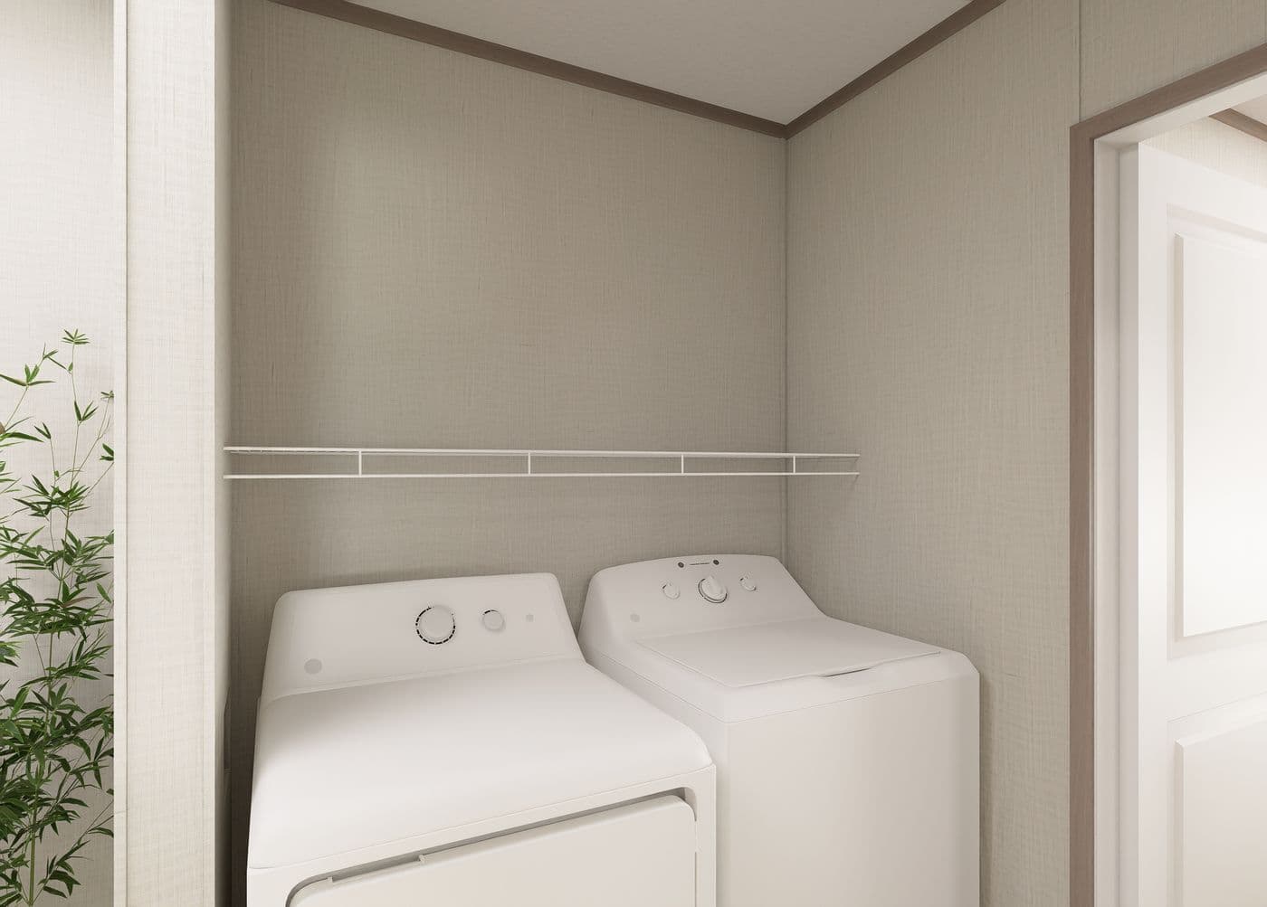 The FLEX COASTAL BREEZE Utility Room. This Manufactured Mobile Home features 3 bedrooms and 2 baths.