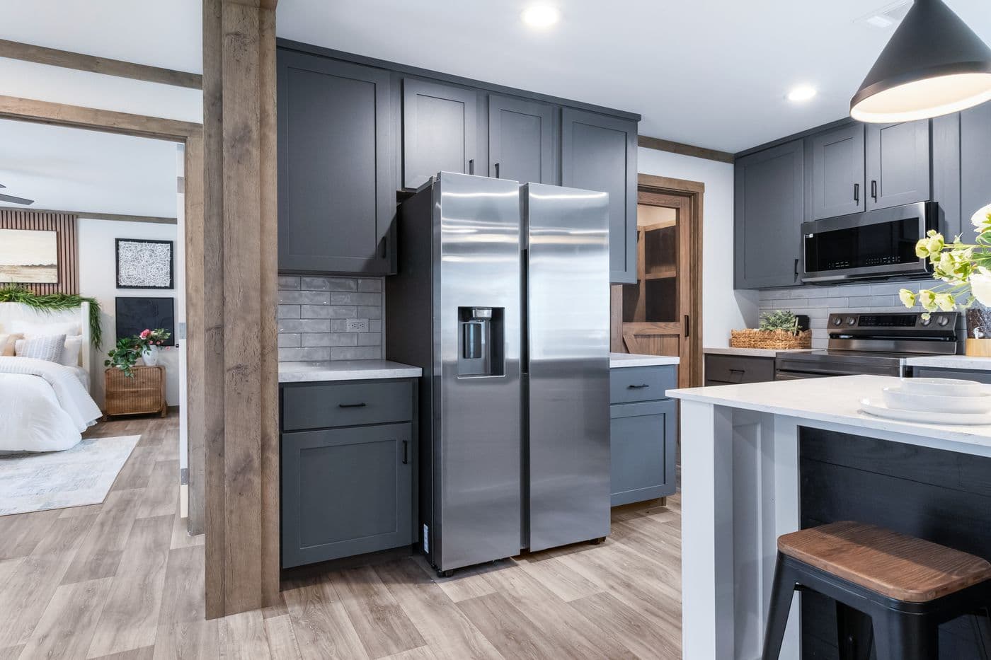 The FARM 3 FLEX Kitchen. This Manufactured Mobile Home features 3 bedrooms and 2 baths.