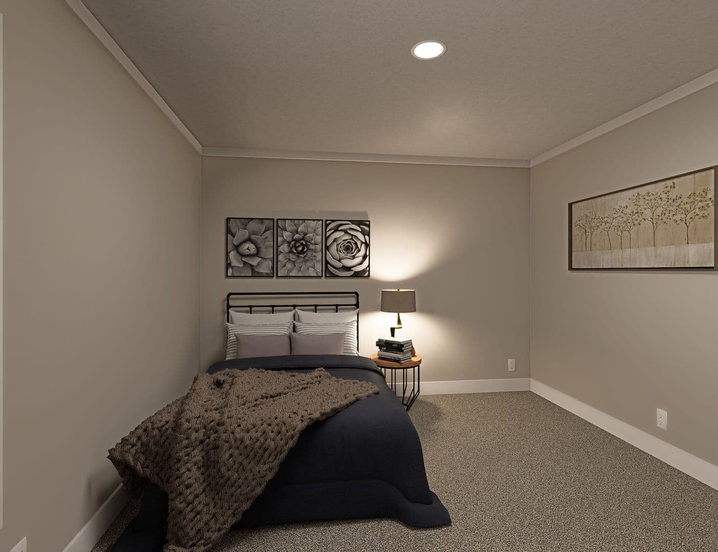 The CLASSIC 60B Bedroom. This Manufactured Mobile Home features 3 bedrooms and 2 baths.