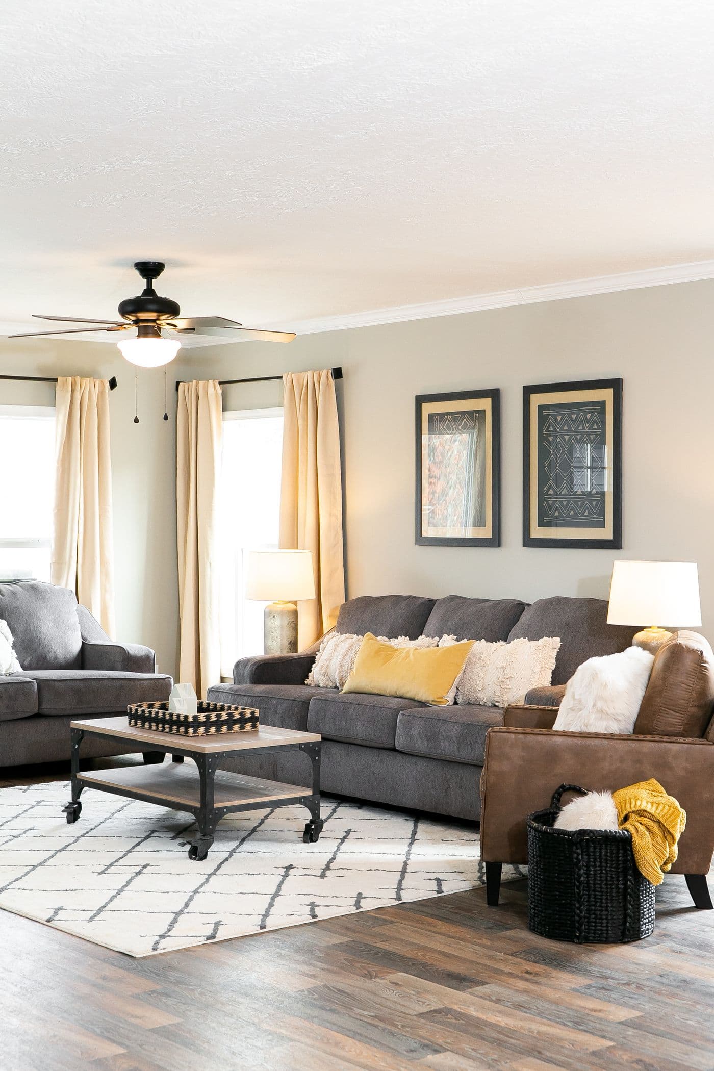 The BELMONT Living Room. This Manufactured Mobile Home features 3 bedrooms and 2 baths.