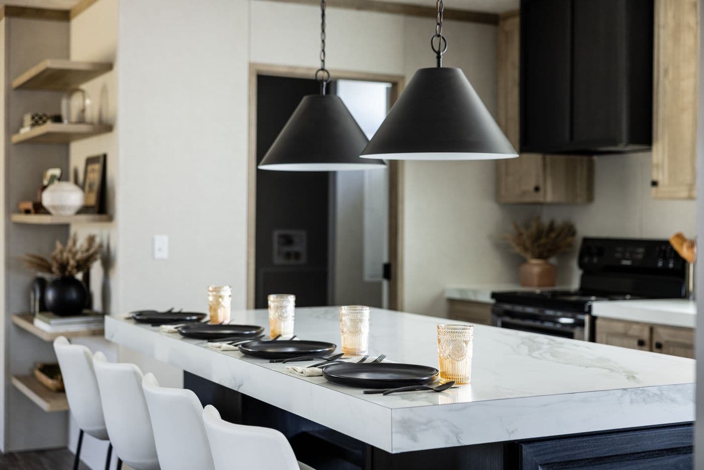 The STERLING ANNIVERSARY Kitchen. This Manufactured Mobile Home features 3 bedrooms and 2 baths.