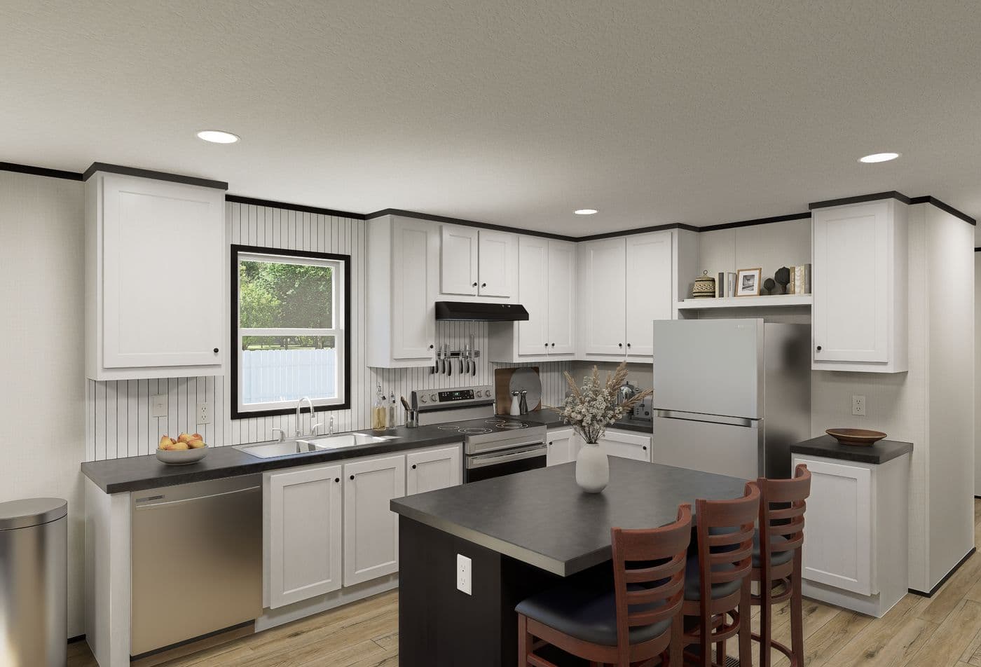 The ECLIPSE Kitchen. This Manufactured Mobile Home features 4 bedrooms and 2 baths.