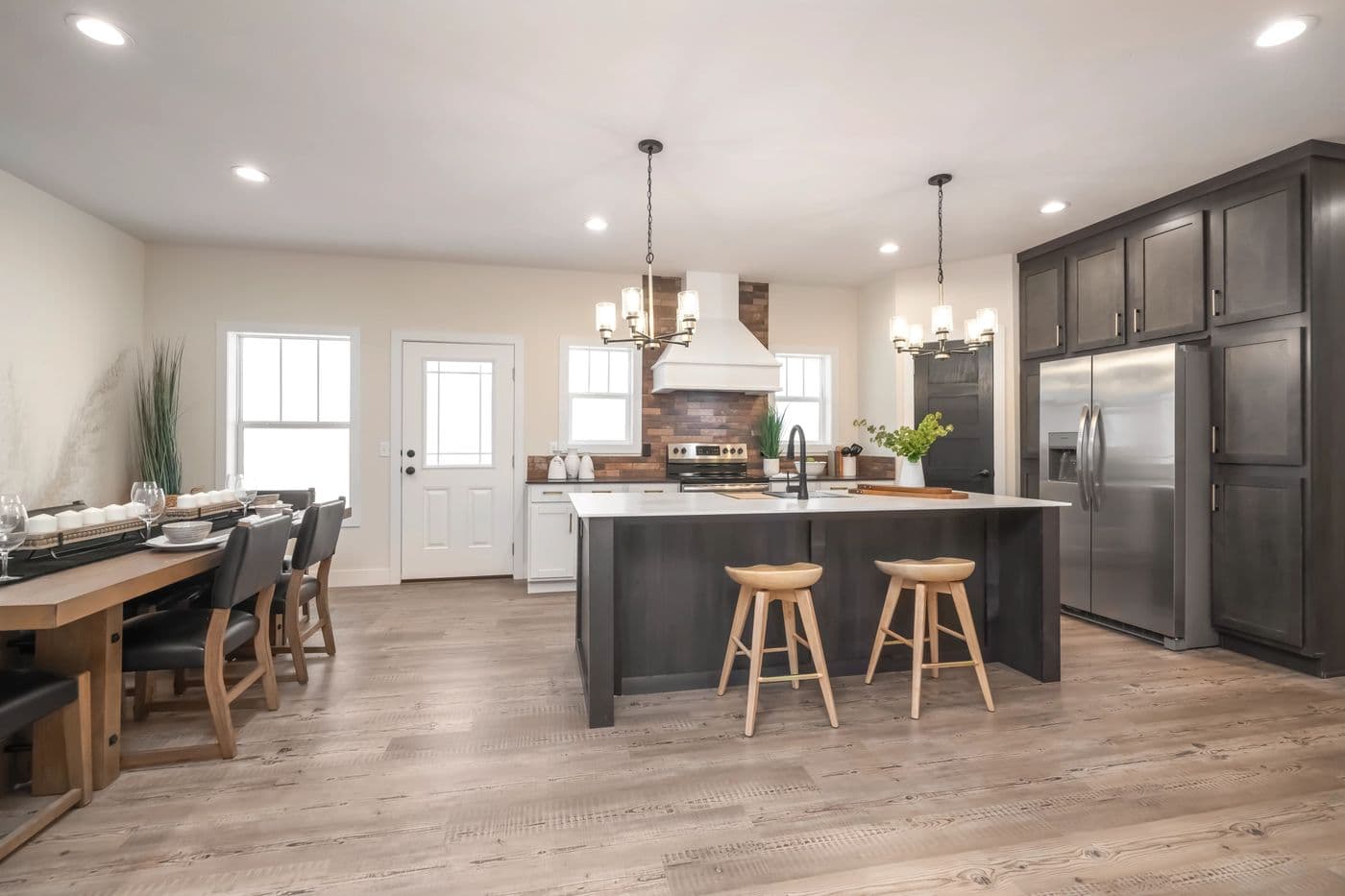 The PARADISE/6430-MS053 SECT Kitchen. This Manufactured Mobile Home features 3 bedrooms and 2 baths.