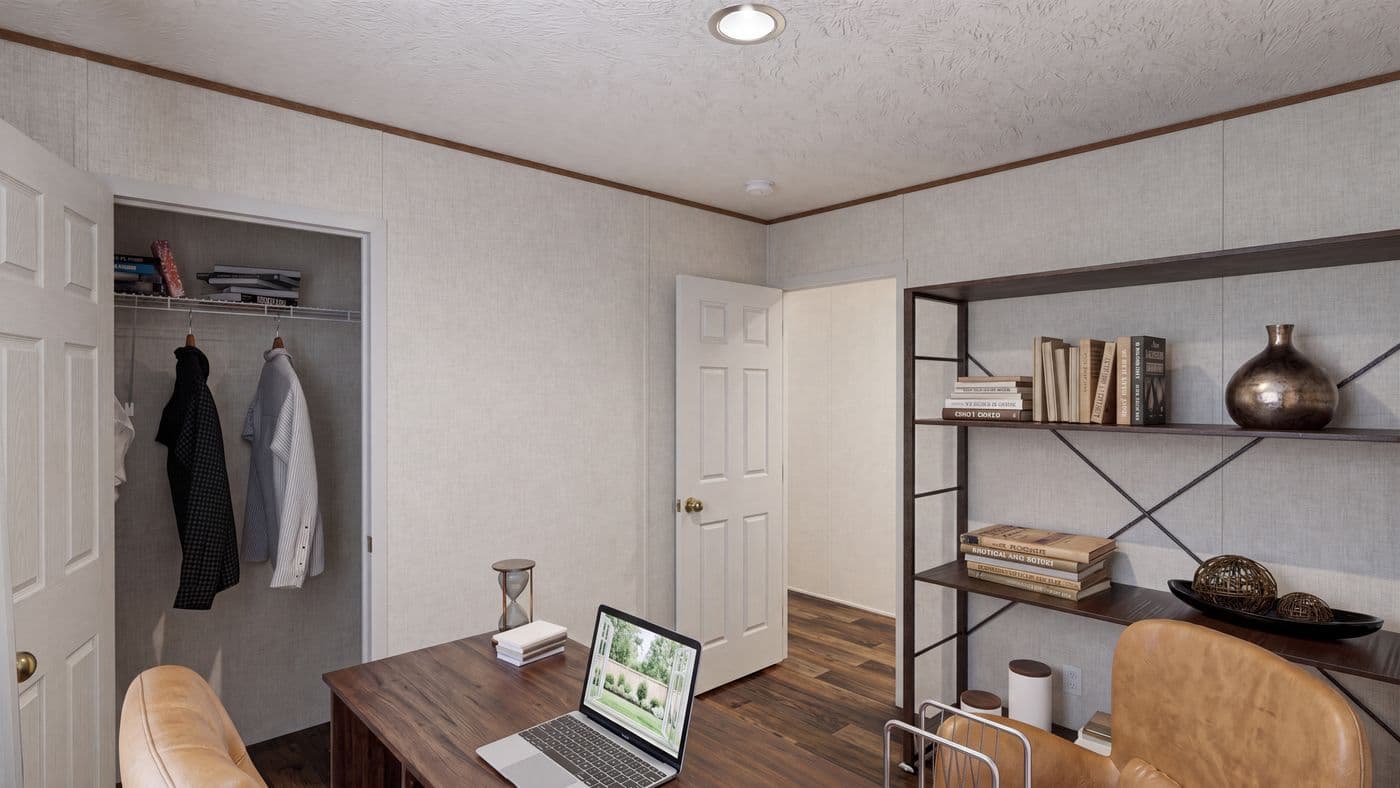 The BIRCH Bedroom. This Manufactured Mobile Home features 3 bedrooms and 2 baths.