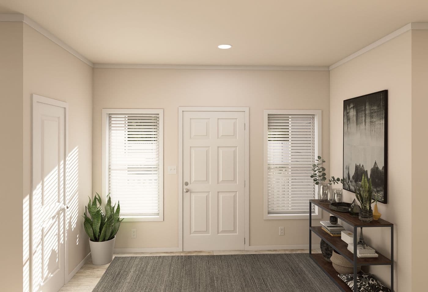 The ING763G PALM Foyer. This Manufactured Mobile Home features 3 bedrooms and 2 baths.